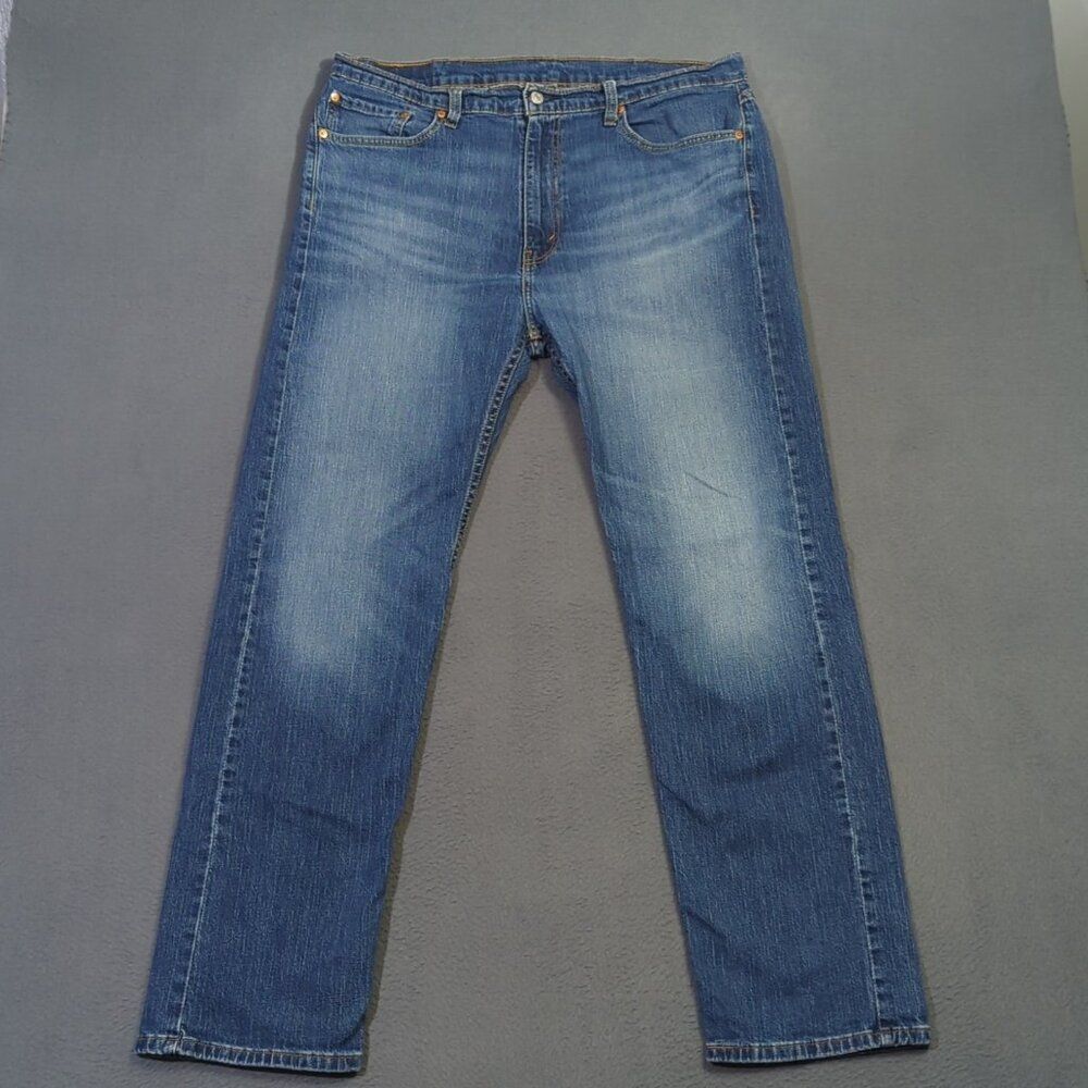 Levi's Jeans Men's 38x34 Fits 37x31 Blue 505 Regular Fit Straight Leg Denim